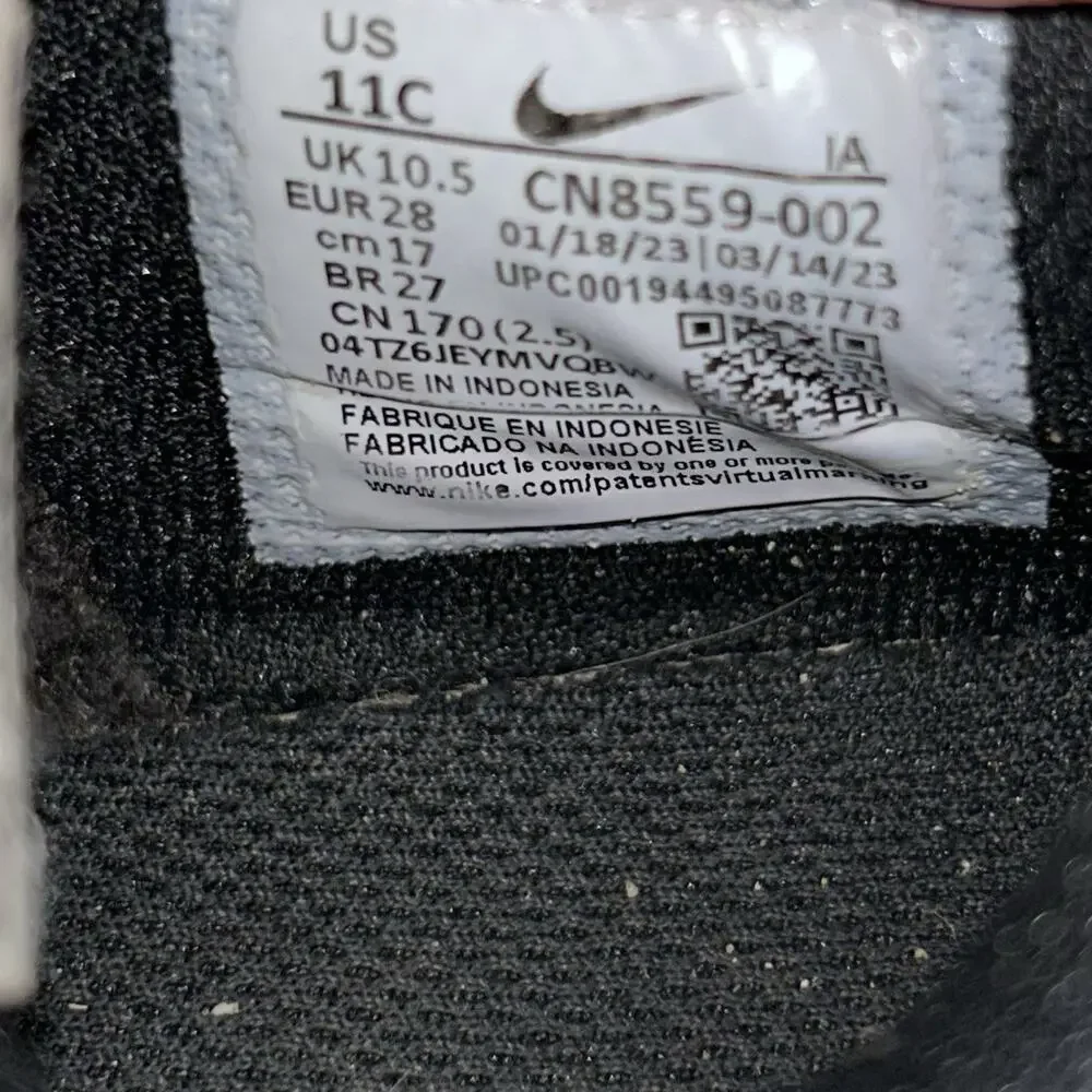 Nike MD Valiant (PS) Youth US Size 11C Black White CN8559-002 Sneaker Shoes